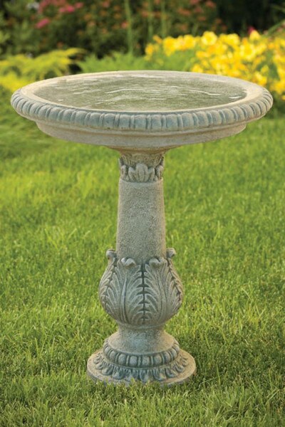 Victorian Fern Leaf Bird Bath Quality Garden Birdbaths Architectural Stone